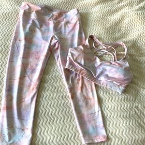 Cute sporty matching set workout wear